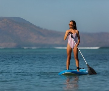 SUP BOARD Надувная доска для плавания 350 см КОМПЛЕКТ 12 в 1 Весла + Насос + Набор