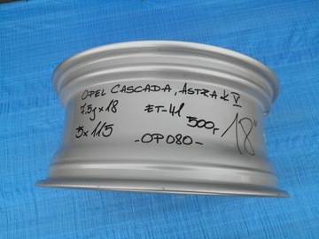 DISK OPEL CASCADA ASTRA K V 18'' 7.5JX18 ET41 115