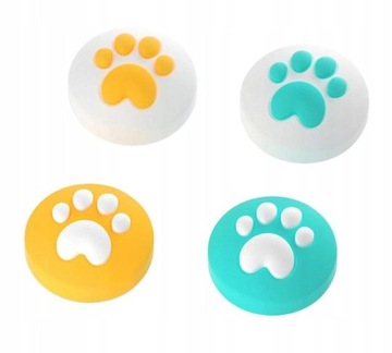 4x GUMKI NAKŁADKI SWITCH LITE ŁAPKI Żółto-Turkusow