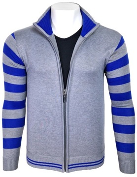 SWETER MĘSKI ROZPINANY PÓŁGOLF W PASKI _R12 r. XXL