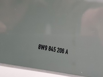 AUDI A4 B9 AVANT 2016 SKLO (OKNO) DVEŘE PRAVÉ ZADNÍ PRAVÝ ORIGINÁLNÍ 8W9845206A