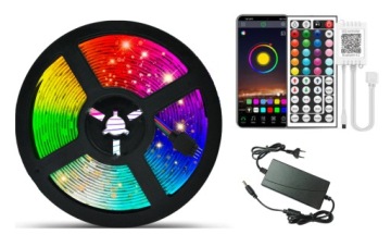 TAŚMA LED BLUETOOTH PILOT 5050 RGB BIAŁY 230V 10M