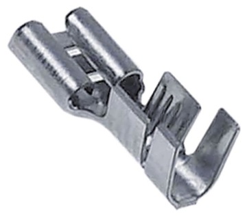 Konektor żeński płaski bez izolacji 6,3x0,8mm