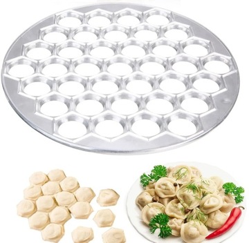 Pierożnica forma do pierogów uszek ravioli foremka stalowa 37 szt wykrawacz