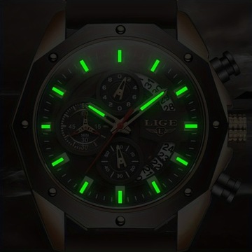 2023 LIGE Новые модные мужские часы Лучший бренд класса люкс Силиконовые часы