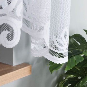 Готовая штора для кухни-гостиной, классическая белая штора, 300х160см POLA