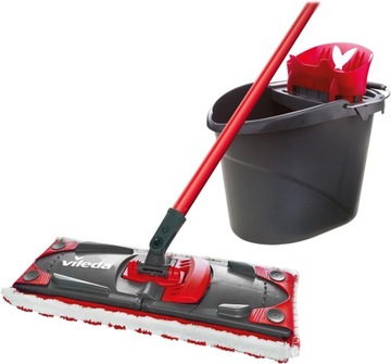 ZESTAW MOP PŁASKI DŁUGI + DUŻE WIADRO VILEDA