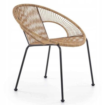 Krzesło styl boho skandynawski RATTAN Bari Halmar