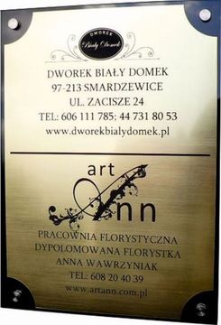 Szyld tabliczka informacyjna przydrzwiowa do biura 30x21cm z dystansami