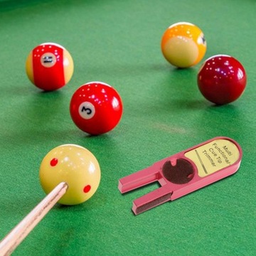 Pool Tip Shaper, красная металлическая бильярдная вершинка