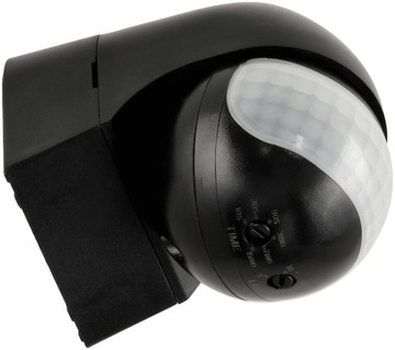 PIR светодиодный датчик движения IP44 Детектор Внешний черный регулируемый