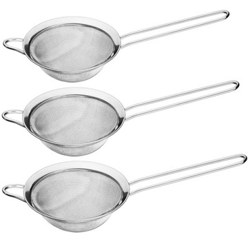 SITKA STALOWE ZESTAW 3 SITEK KUCHENNYCH 7-8,5-10CM