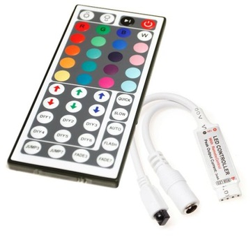 Kontroler sterownik LED RGB 72W pilot IR 44p MINI