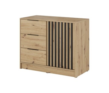 KOMODA SZAFKA NELLY K2 105 CM DĄB ARTISAN LAMELA