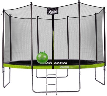 Trampolina ogrodowa 374cm 12ft z drabinką + Piłka