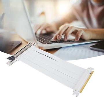 Гибкий переходной кабель ASHATA для графического процессора, PCIE 4.0 (белый)