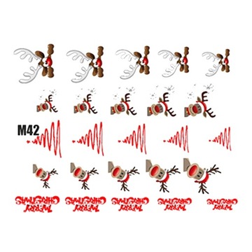 РОЖДЕСТВЕНСКИЕ НАКЛЕЙКИ ДЛЯ НОГТЕЙ ОЛЕНЬ M42