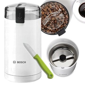 BOSCH MŁYNEK ELEKTRYCZNY DO KAWY TSM6A011W + NÓŻ