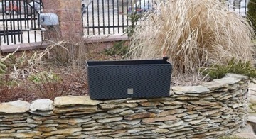 Doniczka z nawodnieniem na balkon taras parapet - antracytowy