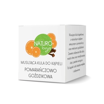 Naturologia kula do kąpieli pomarańcza goździk