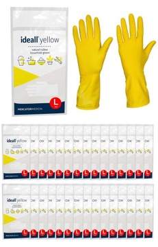 RĘKAWICE GUMOWE IDEALL YELLOW GOSPODARCZE L 120PAR