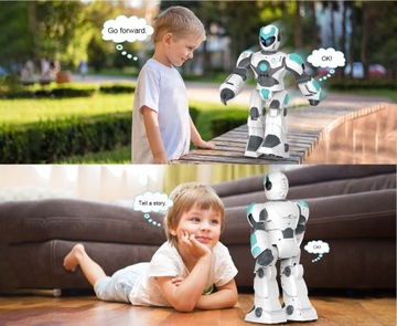 БОЛЬШОЙ ИНТЕРАКТИВНЫЙ РОБОТ С ДИСТАНЦИОННО ПРОГРАММИРУЕМЫМ ЖЕСТАМИ И ГОЛОСОВЫМ УПРАВЛЕНИЕМ СВЕТОДИОДОМ