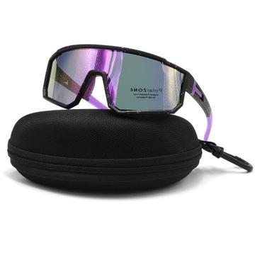 OKULARY PRZECIWSŁONECZNE MĘSKIE POLARYZACYJNE POLARZONE SPORTOWE UV400 ETUI