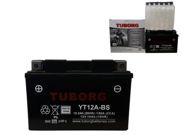 Akumulator TUBORG YT12A-BS 12V 10Ah 180A ZAMIENNIK YUASA VARTA EXIDE