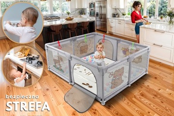 ДЕТСКАЯ ПЛОЩАДКА С ПОРОНКОВЫМ КОВРИКОМ 150х180 см 4 РУЧКИ + 50 МЯЧИКОВ