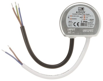 ZASILACZ STAŁONAPIĘCIOWY DO PUSZKI 60MM LED KAMER IP66 12 V 15 W MW POWER