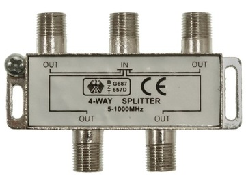 ROZGAŁĘŹNIK TV POCZWÓRNY 1/4 SPLITER 5 - 1000MHz