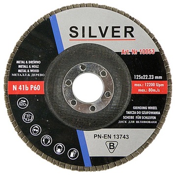 TARCZA LAMELKOWA LISTKOWA DO SZLIFOWANIA 125mm GR60 DO METALU RDZY
