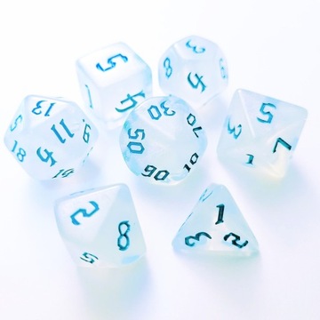 Kości LODU RPG DnD MTG planszowe - 7szt.