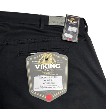 БОЛЬШИЕ МУЖСКИЕ ФОРМАЛЬНЫЕ БРЮКИ VIKING LUKA ЭЛЕГАНТНЫЙ ЧЕРНЫЙ ПОЯС 158СМ