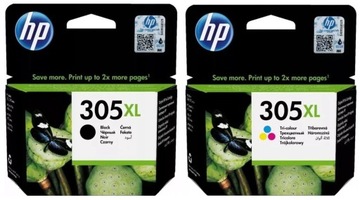 Tusze HP 305 XL Czarny + Kolor drukarki HP DeskJet 2710E 2720E 4120E 6020E