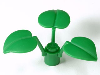 LEGO Rośliny Liść Wodny Krzak Zielony 6255
