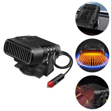 PRZENOŚNY WENTYLATOR USB OGRZEWANIE SAMOCHODOWE 12V