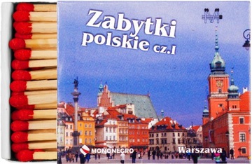 Zapałki Gospodarcze 100szt 48mm Zabytki Polski