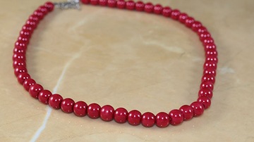 -MARGUT- Жемчужные бусины 8 мм, рябина красная