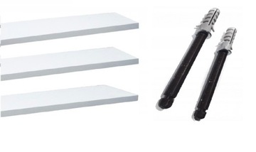 Półka na ścianę 20x20cm na książki kwiaty płyta laminowana 3 kolory 3 szt.