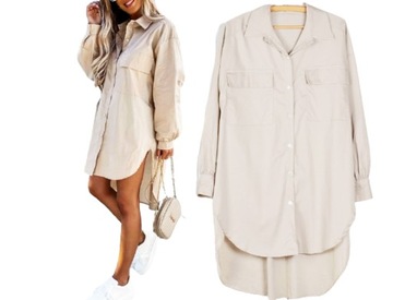 455 РУБАШКА ТУНИКА КАРМАНЫ ХЛОПКОВЫЕ ПУГОВИЦЫ