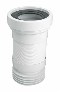 Rura WC harmonijkowa z uszczelką długość 18-23 cm