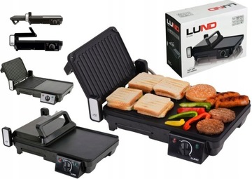 ЛУНД ЭЛЕКТРИЧЕСКИЙ ГРИЛЬ 2000ВТ СТОЛ РАСШИРЯЕМЫЙ 2В1 С РЕГУЛИРОВКОЙ 67455