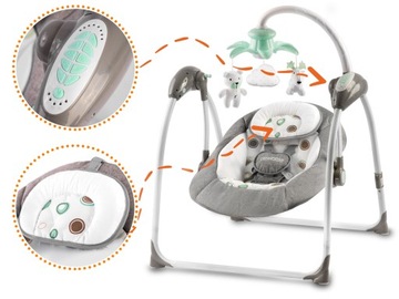 Премиальная автоматическая качалка Ricokids 7322 с музыкой