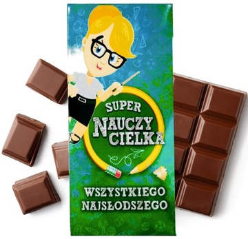 CZEKOLADA prezent na DZIEŃ NAUCZYCIELA dla nauczycielki nauczycielka SZKOŁY