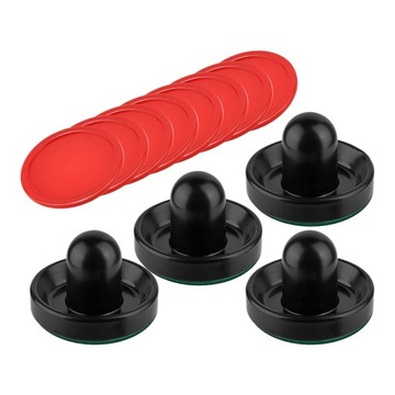4 шт. толкателей для аэрохоккея и 8 шт. шайб большого размера 2,5 дюйма,