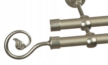 KARNISZ METALOWY Z1908 PODWÓJNY 19+19 mm / 140 cm