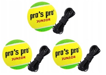 3шт Теннисный мяч на резинке JUNIOR Тренажер для тенниса