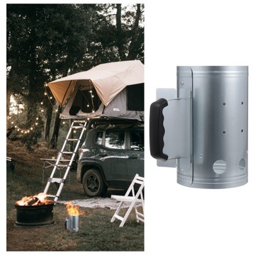 Ведро для улицы с угольным грилем