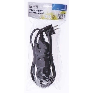 Przedłużacz 3 gniazda 3 metry CZARNY PC0313